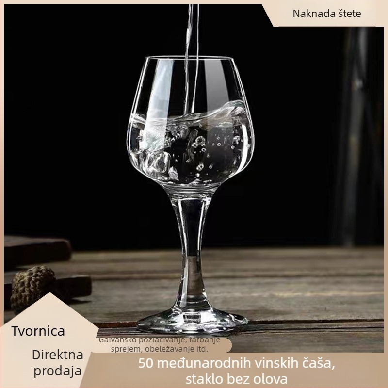 Staklena čašica za degustaciju 50 ml za vino i žestoka pića, minimalistički dizajn s merilnom skalom