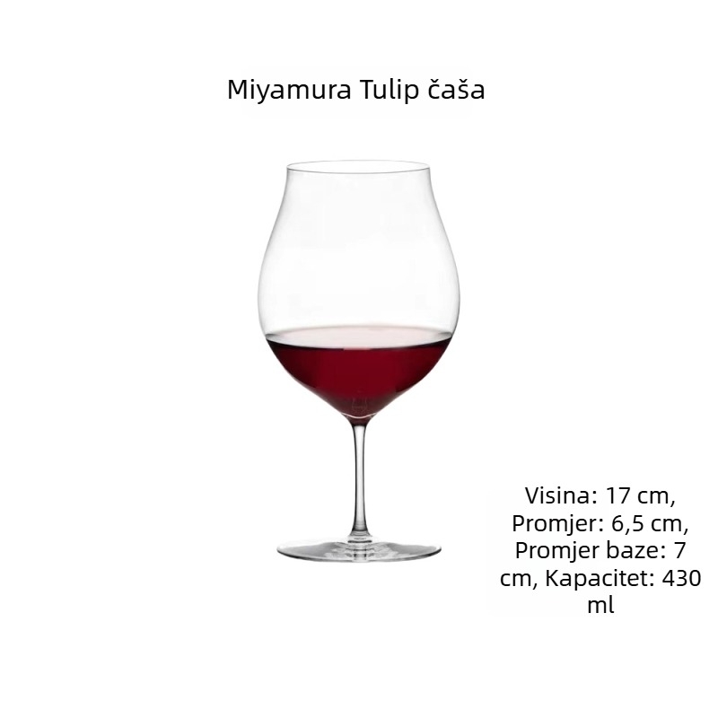 GENIYA vinska čaša u japanskom stilu, visoke noge, pogodna za crveno, bijelo vino i šampanjac