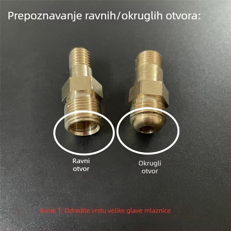 Brončani mlaznik za plinski štednjak – dijelovi za modifikaciju plinskog izvora, regulator zraka i raspršivačka mlaznica