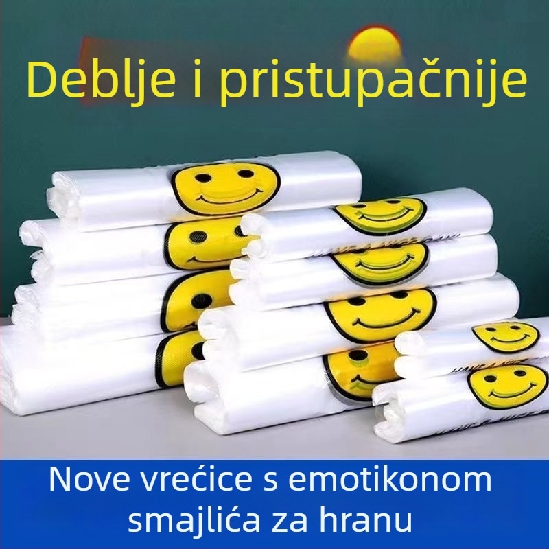 Plastične vrećice sa smajlom – vrećice za voće i kupovinu, vreće za hranu, prsluk-stil vrećica