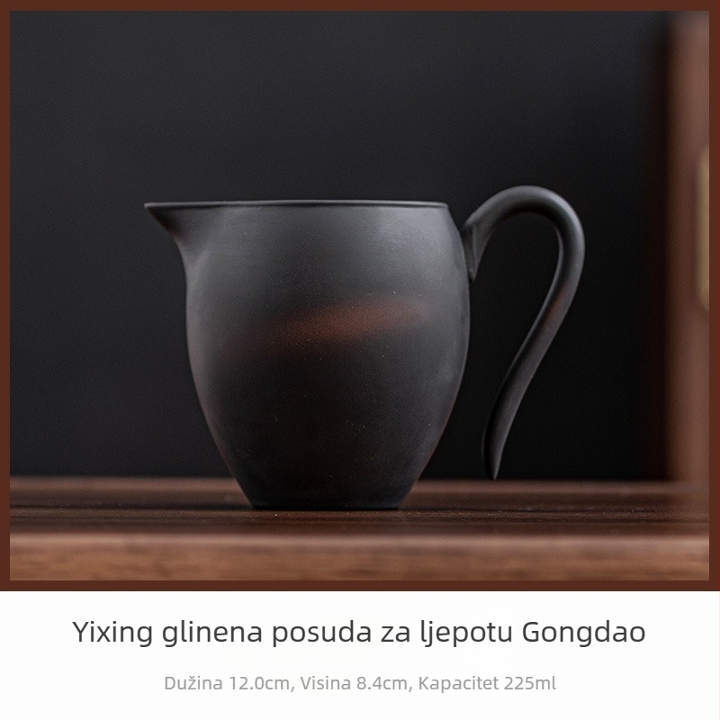 Ručna Gongdao šalica od ljubičaste glinene za kućnu upotrebu, s odjeljivačem čaja i vode, Shun Gu Yao