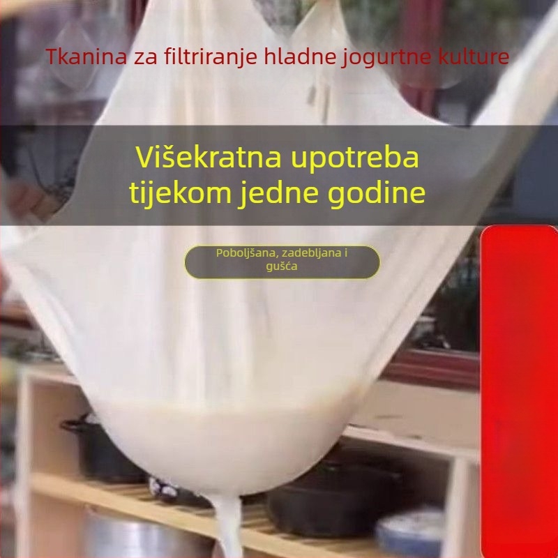 Gaza za filtriranje jogurta, za hladno filtriranje, veliki format, za grčki jogurt i sojino mlijeko