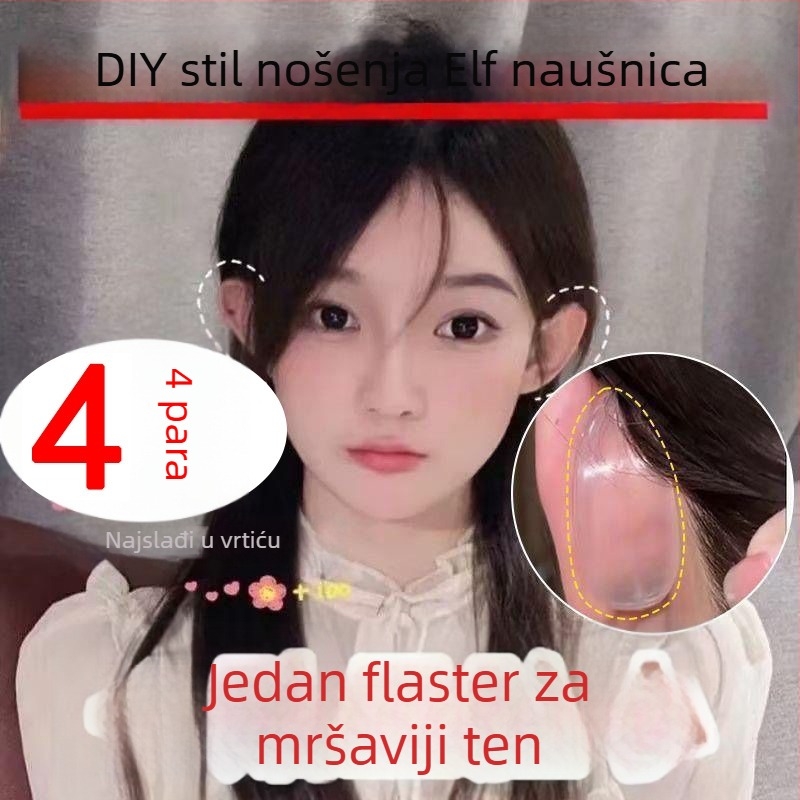 4 para elfskih kukica za uho – nosivi podizači uha – nevidljivi uređaj za korekciju uha