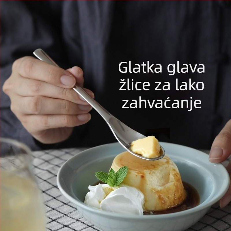 304 nehrđajući čelik, desertna žlica, žlica za sladoled, žlica za miješanje kave i voćna vilica