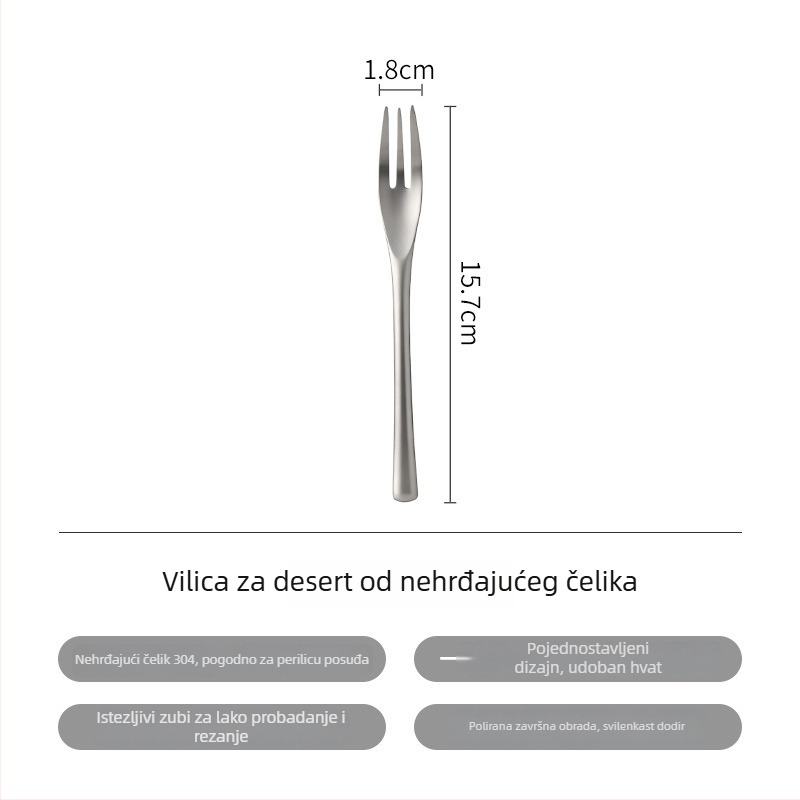 304 nehrđajući čelik, desertna žlica, žlica za sladoled, žlica za miješanje kave i voćna vilica