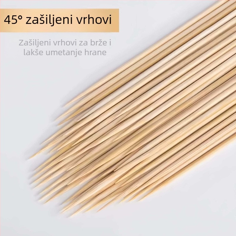 Bambus štapići za roštilj s karameliziranim voćem, janjetina štapići, prženi štapići, grillani glutén, kobasice na štapiću, Bobo pileći štapići, šećerna vuna
