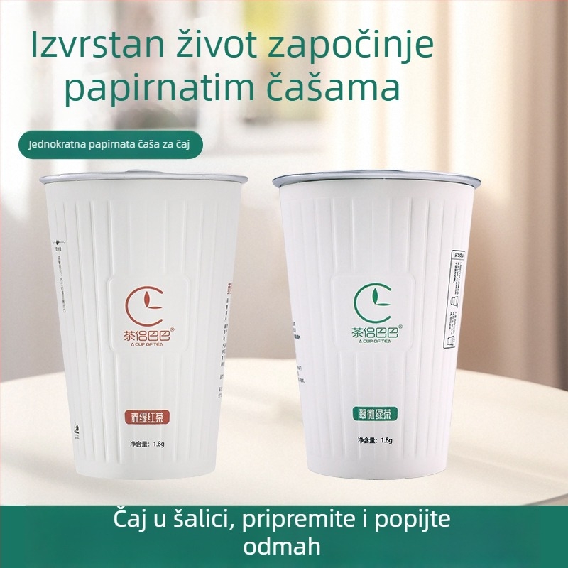 Jednokratna laminirana papirnata čaša s čajnom šalicom za goste, pogodna za hotele i klubove (201–300 ml)