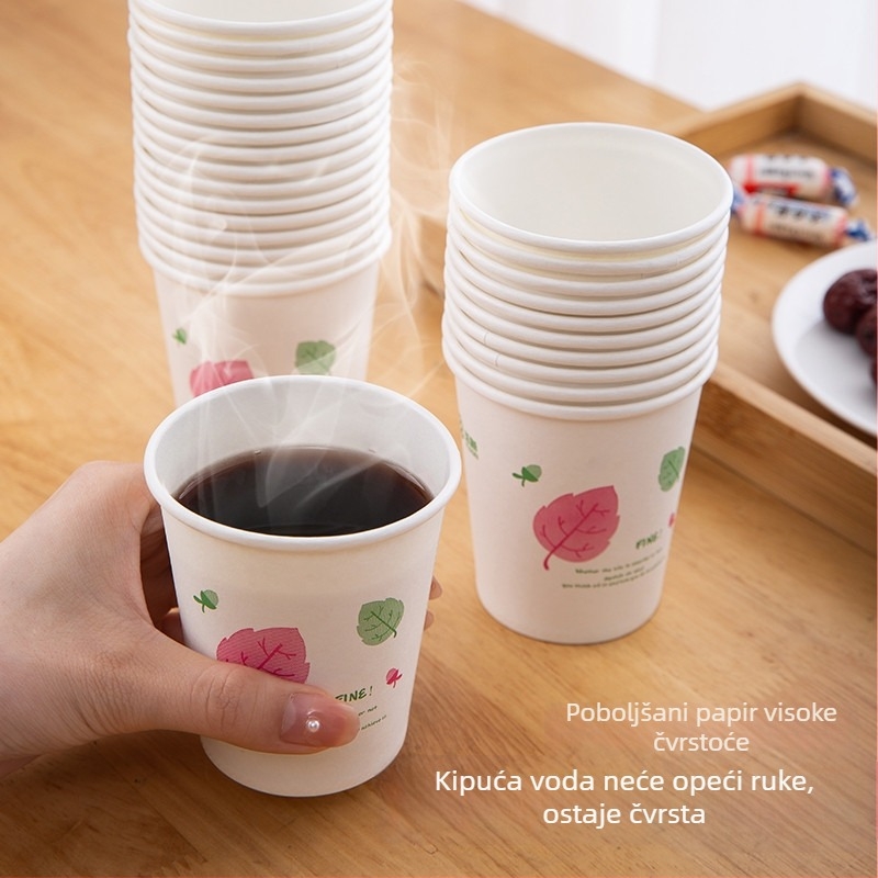 Jednokratna debela papirnata čaša za vruće napitke, kapacitet 201–300 ml, 50 komada