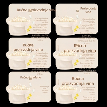 Ručno izrađene naljepnice od osmanthus fermentiranog rižinog vina, 85×60 mm, 50 kom.