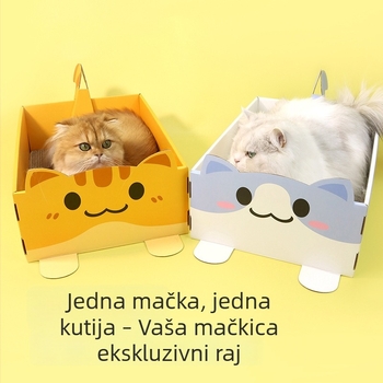 Kutija za grebanje i mačje gnijezdo — izdržljivo, sve-u-jednom mačje leglo za spavanje i igru