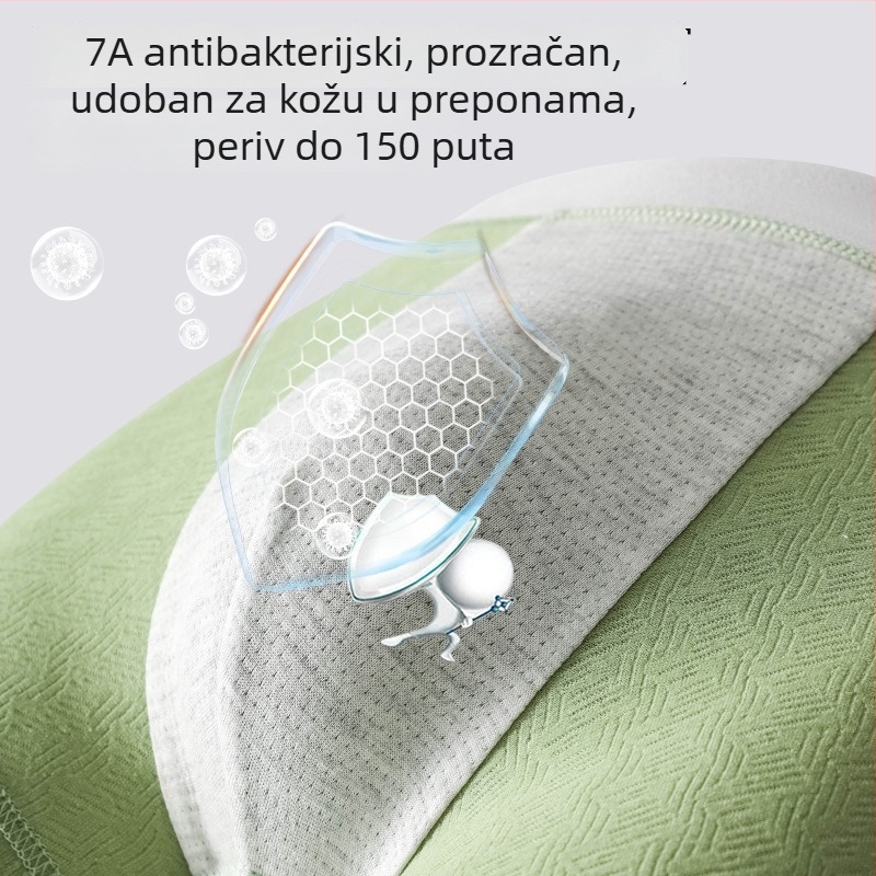 Muške pamučne bokserice, prozračan, sa srednjim pojasom, jacquard tekstura, antibakterijske, velika veličina