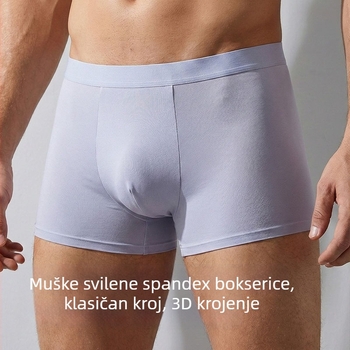 Muške bokserice od Mulberry svile i elastana, visoke elastičnosti, udobne i prozračne