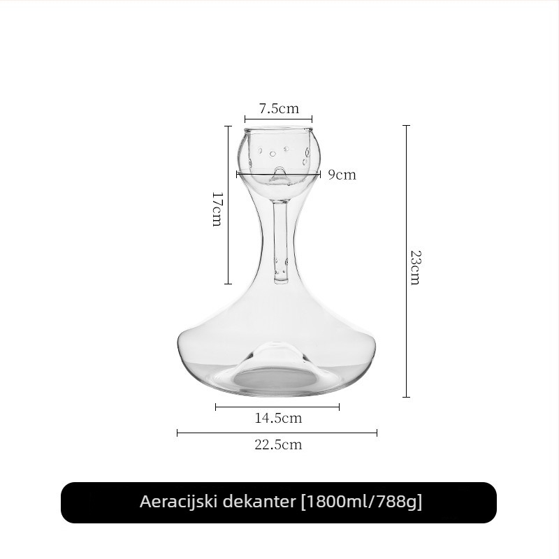 Dekanter za crveno vino s aeracijom, kućna upotreba, kreativni brzi aerator, kristalno staklo