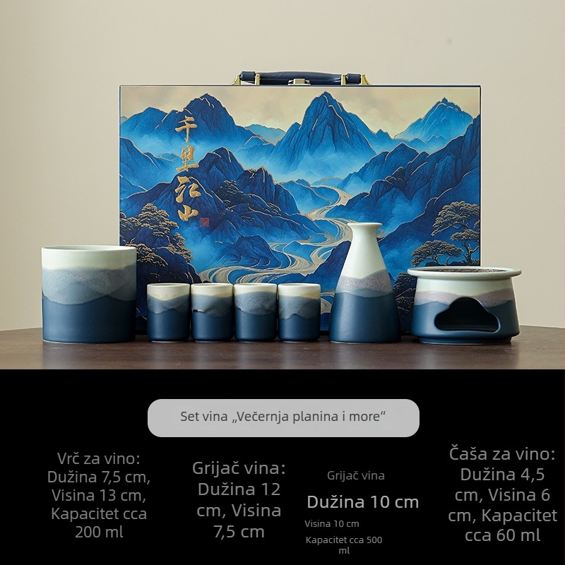 Forbidden City Cultural and Creative keramički grijač vina, japanski stil kompleta za vino – dar za učitelje, starije i klijente, za rođendan i useljenje