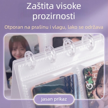 Mini album za kartice i kalendar, 3-inčni Polaroid, 2 pretinca, Mushroom-hole binding, stolni dnevnik kartica