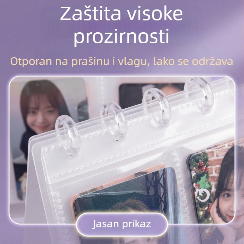 Mini album za kartice i kalendar, 3-inčni Polaroid, 2 pretinca, Mushroom-hole binding, stolni dnevnik kartica