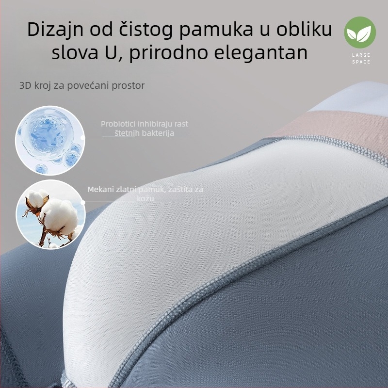 Muške bokserice velikog formata, pamuk u preponama, antibakterijske, prozračne, udobne, dizajn u blok bojama