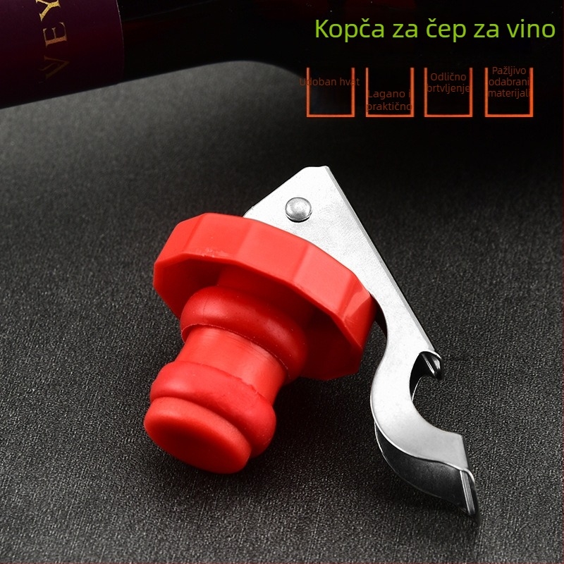 Nehrđajući čelični čep za bocu vina s klik zatvaranjem – moderan i jednostavan dizajn