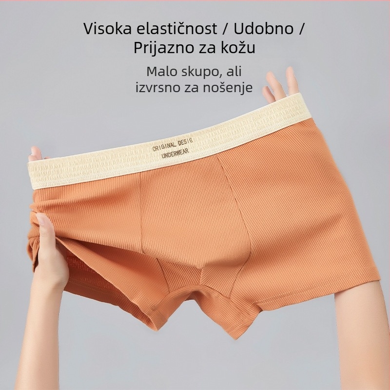 Muške pamučne bokserice, 5A antibakterijske, opuštene, prozračne, udobne, plus veličina
