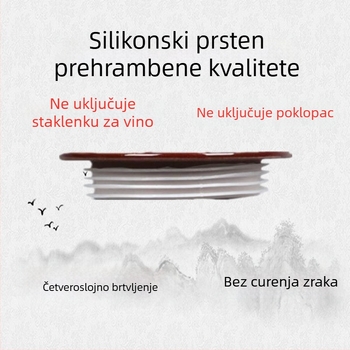 Stakleni brtveni prsten za čep boce vina, prehrambeni silikon za brtvljenje