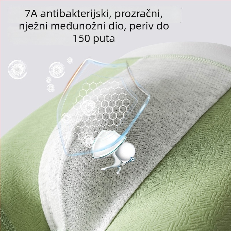 Muške pamučne bokserice s antibakterijskim grafenom, plus veličina, prozračne, srednji pojas