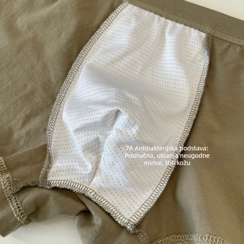 Merad Color muške boxersice od 100% pamuka, antibakterijsko preponsko područje, jednostavan dizajn, plus veličina, udobne i prozračne
