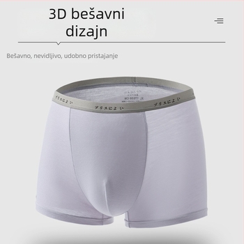 Muške boxerice od modalnog materijala – plus veličina, jednobojne, prozračne, srednji pojas