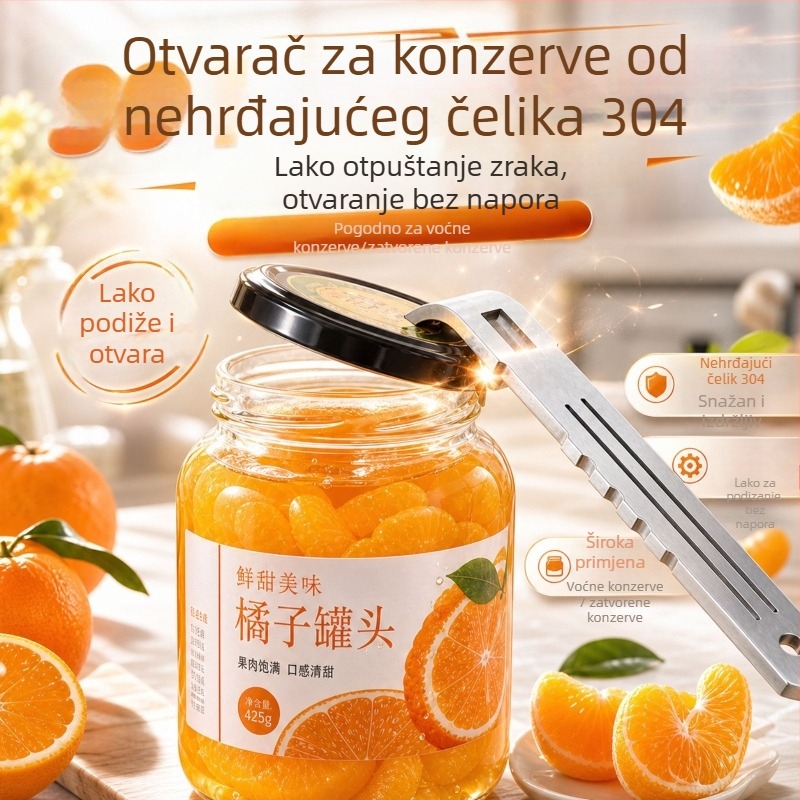 AMOER automatski višenamjenski otvarač za konzerve i boce, prijenosni ABS dizajn, pogodna za napitke, voće i meso