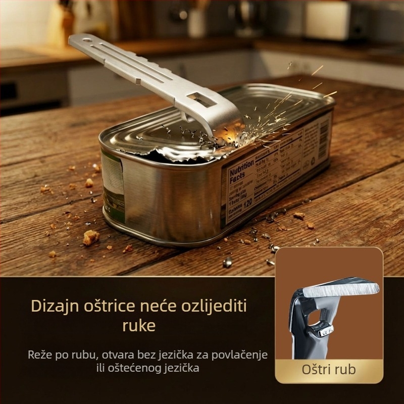 AMOER automatski višenamjenski otvarač za konzerve i boce, prijenosni ABS dizajn, pogodna za napitke, voće i meso