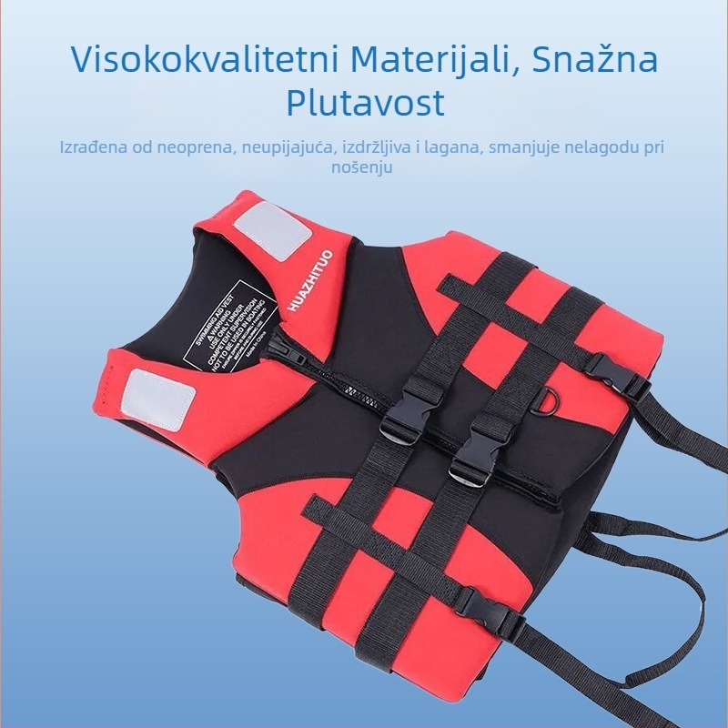 Neopreni prsluk za spašavanje za odrasle, visoke plovnosti, za morski ribolov, rafting i plovidbu