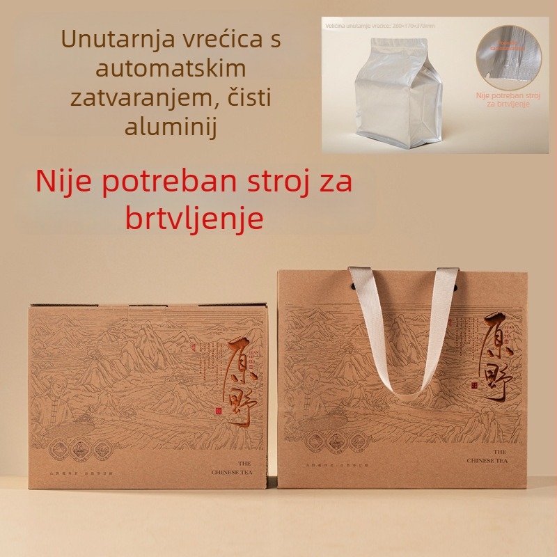 Kutija za poklon čaja sa Shoumei, Gongmei, White Peony, Pu'er Raw Tea i White Tea – pakiranje 500 g