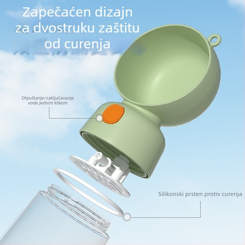 2-u-1 posuda za vodu i hranu za kućne ljubimce, prenosna plastična posuda za pse