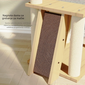 Set namještaja za mačke za sve sezone: mačje gnijezdo, integrirani penjački okvir, mačja vila, skakačka platforma, svemirska kapsula