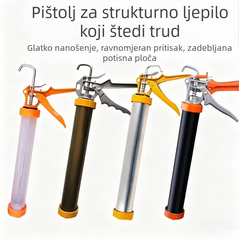 Pistolj za ljepilo 590 ml za strukturna ljepila, bez kapanja, metalno kućište