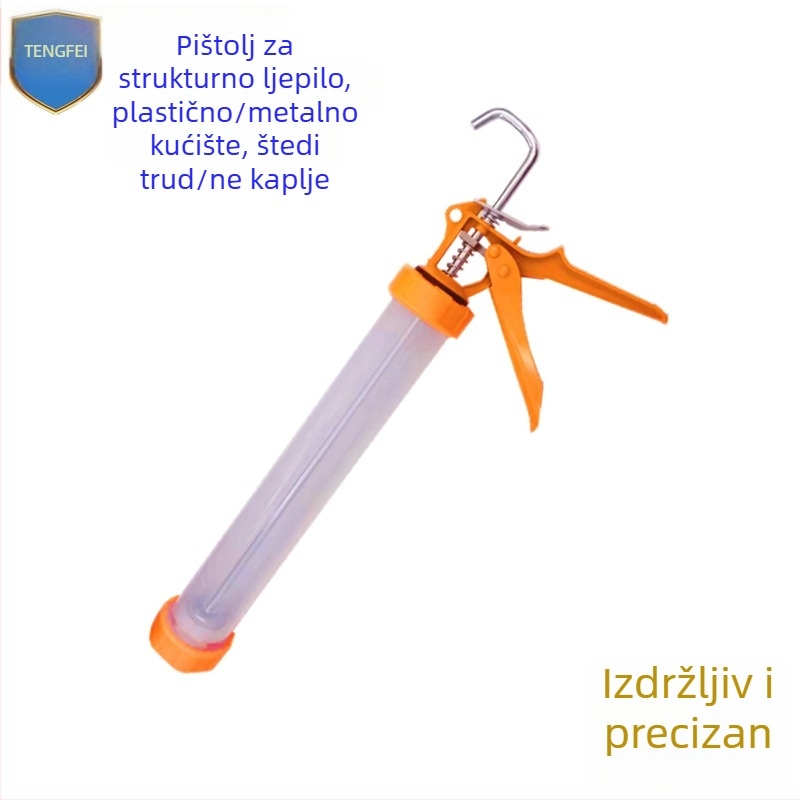 Pistolj za ljepilo 590 ml za strukturna ljepila, bez kapanja, metalno kućište