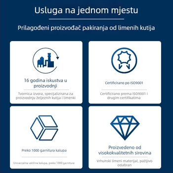 Kvadratna metalna kutija s magnetom za kuhinjsku pohranu – bomboni, čaj, suho voće