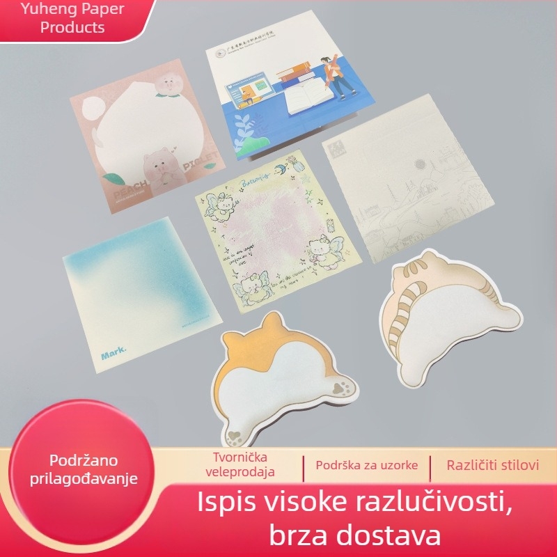 Raspucavajuće i ljepljive slatke bilješke za učenike, kreativne šarene bilješke, uredske bilješke neobičnih oblika za planere