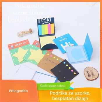 Slatka bilježnica s ljepljivim bilješkama, 25 stranica, naslovnica od bijelog kartona 300 g