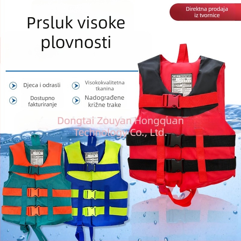 Spasiva jakna za odrasle i djecu za vodene sportove, s visokom plutnošću