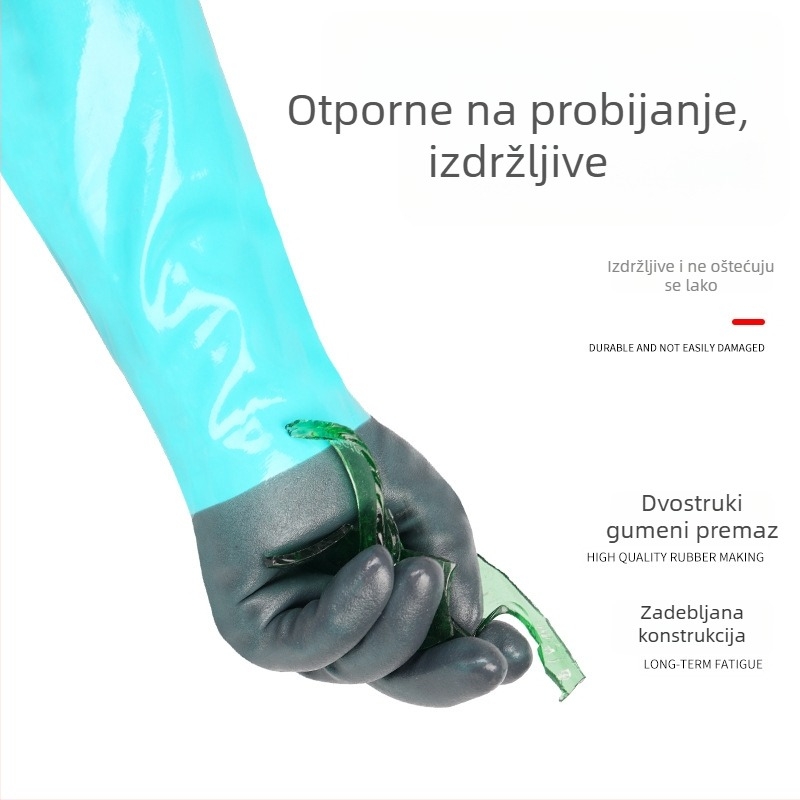 Vodootporne i otporne na ulje rukavice, otporne na habanje, industrijske otporne na kiseline i lužine, protuklizne, zaštitne rukavice za ribarstvo