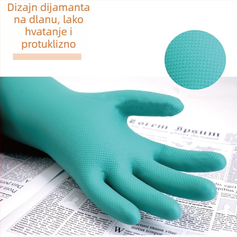 Industrijske nitril rukavice, otporne na ulje i kemikalije, debele zelene nitril rukavice