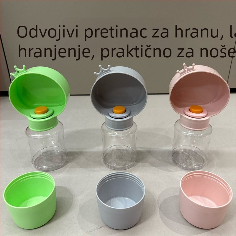 Prijenosna posuda za vodu za pse i mačke, dozator hrane i vode, 2 u 1
