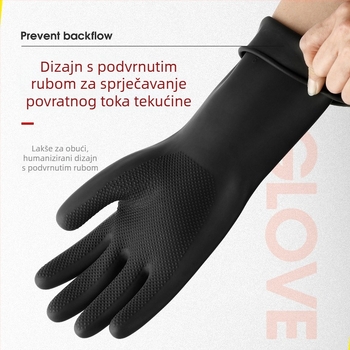 Lateks rukavice s dijamantnim uzorkom, otporne na kiseline i lužine, otporne na koroziju za kemijsku industriju