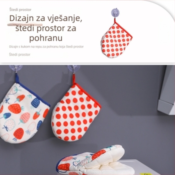 Rukavice za mikrovalnu pećnicu, debela izolacija, s točkastim uzorkom, japanskog stila zaštita od opeklina, kuhinjske pamučne rukavice