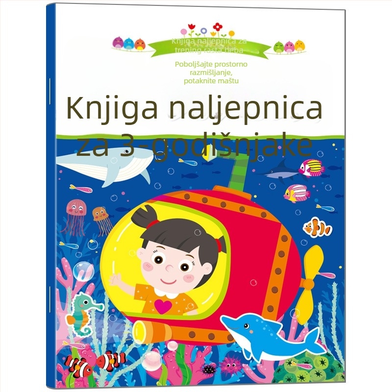Knjiga naljepnica za djecu od 3 godine: razvoj pažnje i rano učenje