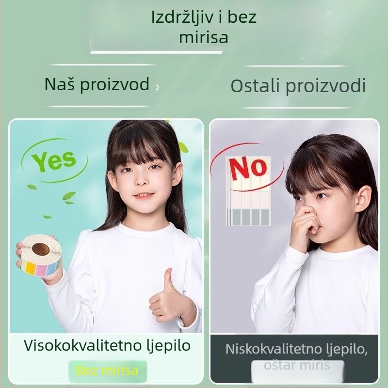 Šarene vodootporne naljepnice za pisanje, samoljepljive naljepnice za imena