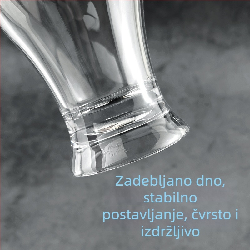 Proziran akrilni čašica za napitke za restorane, pogodna za tople i hladne napitke, limunada, sokovi, čaj s mlijekom i pivo, zapremina 201–300 ml