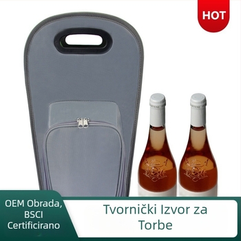 Dva dijela 3D ledeni paket za vino s izoliranom torbom i prostorom za čašu