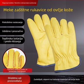 Zavarivačke rukavice od kozje kože i pamuka, otporne na visoke temperature, zaštita od opeklina, mekane i otporne na habanje, zaštita za zavarivače, podstavljene fleeceom za toplinu