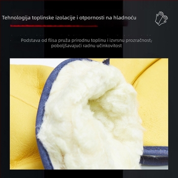 Zavarivačke rukavice od kozje kože i pamuka, otporne na visoke temperature, zaštita od opeklina, mekane i otporne na habanje, zaštita za zavarivače, podstavljene fleeceom za toplinu